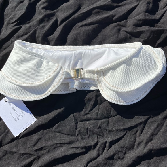 Suboo Kaia Ruffle Bandeau Top in Ivory size XS - Picture 6 of 7